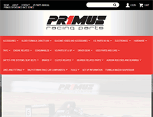 Tablet Screenshot of primusracingparts.com